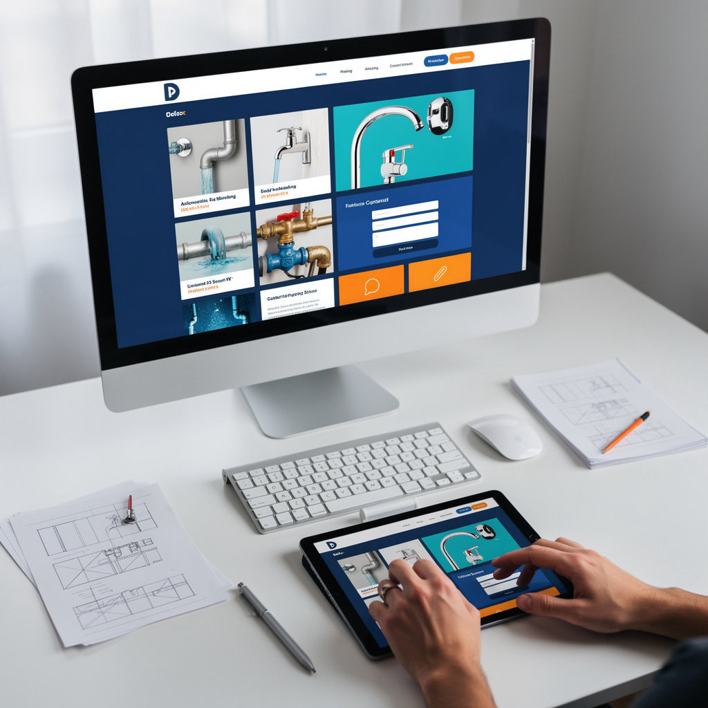 Ohio Blue Plumbing design portfolio showcasing modern web design projects and interactive elements